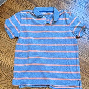 Striped Blue and Orange Kids Polo Shirt